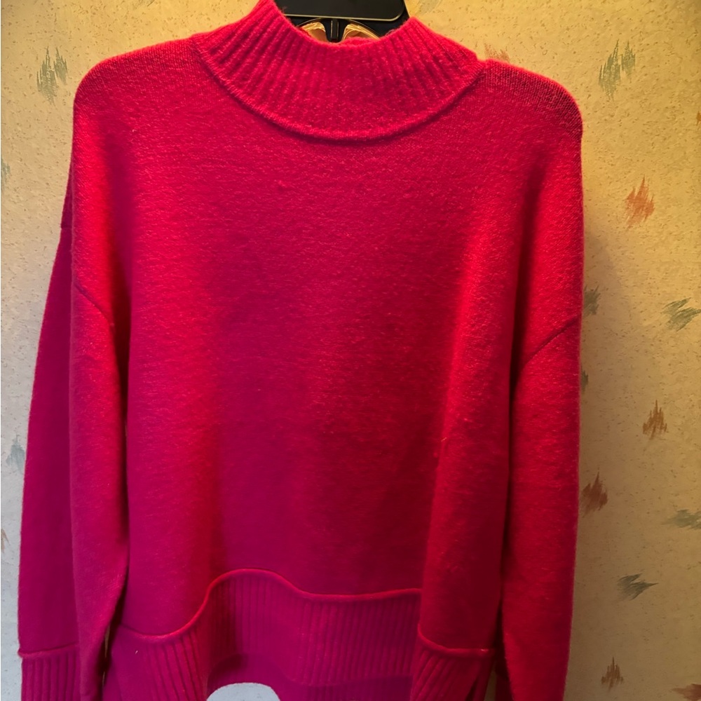 Women's Pink Turtleneck Sweater